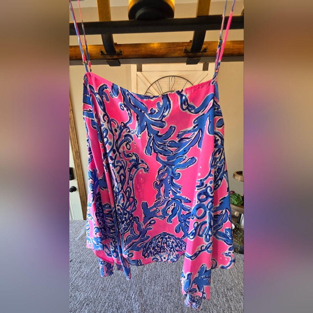 Lilly Pulitzer Vibrant Pink and Blue Tank Top
